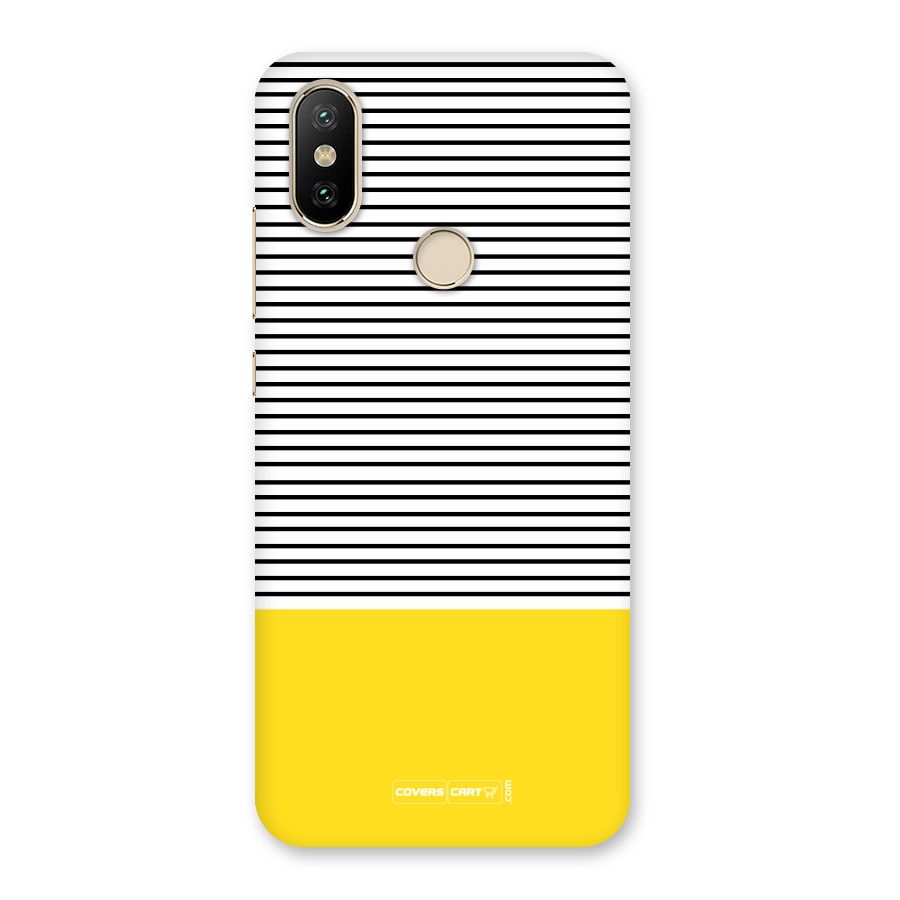 Bright Yellow Stripes Back Case for Mi A2