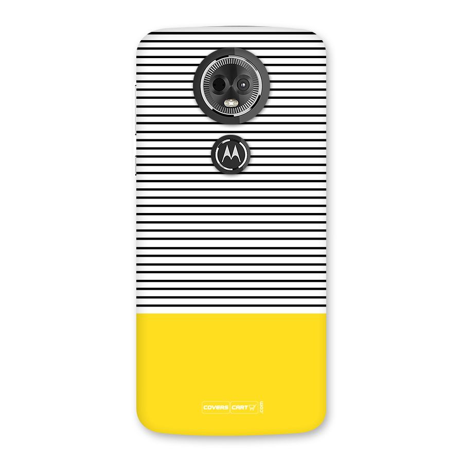 Bright Yellow Stripes Back Case for Moto E5 Plus