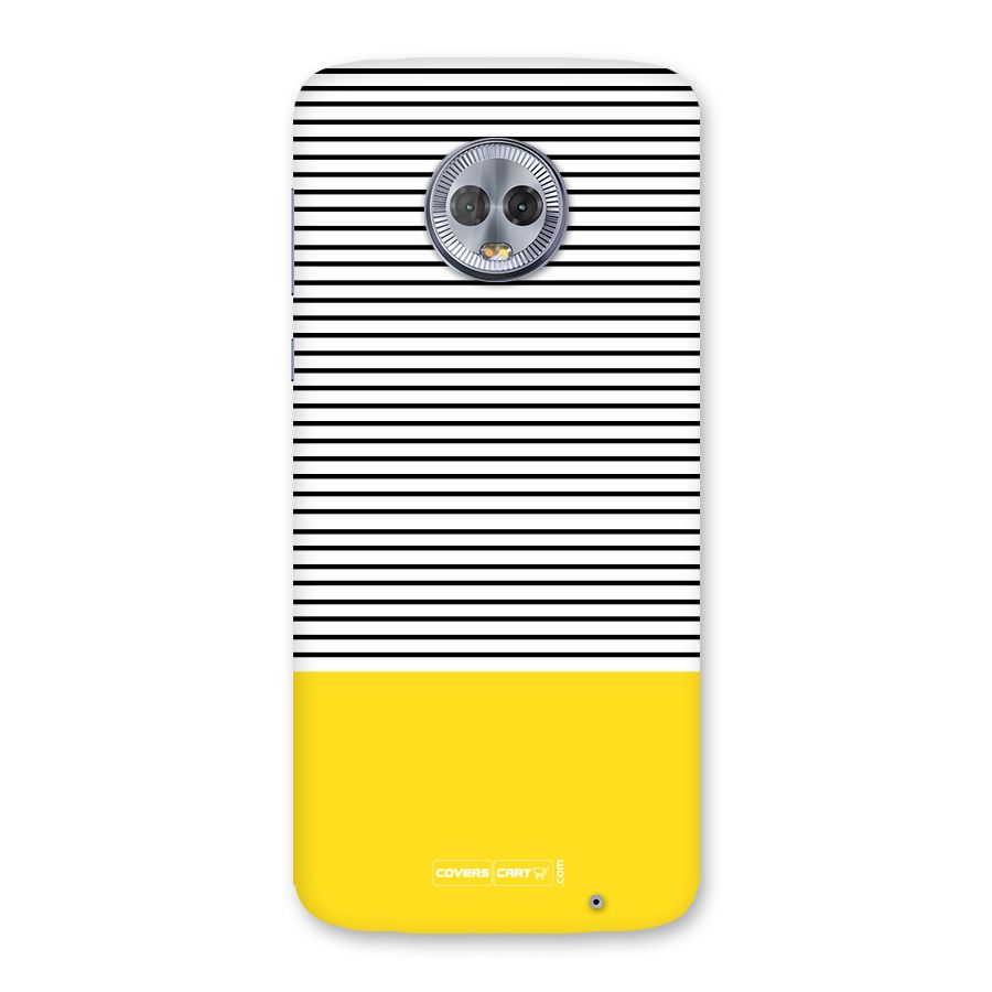 Bright Yellow Stripes Back Case for Moto G6 Plus