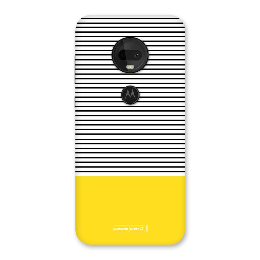 Bright Yellow Stripes Back Case for Moto G7