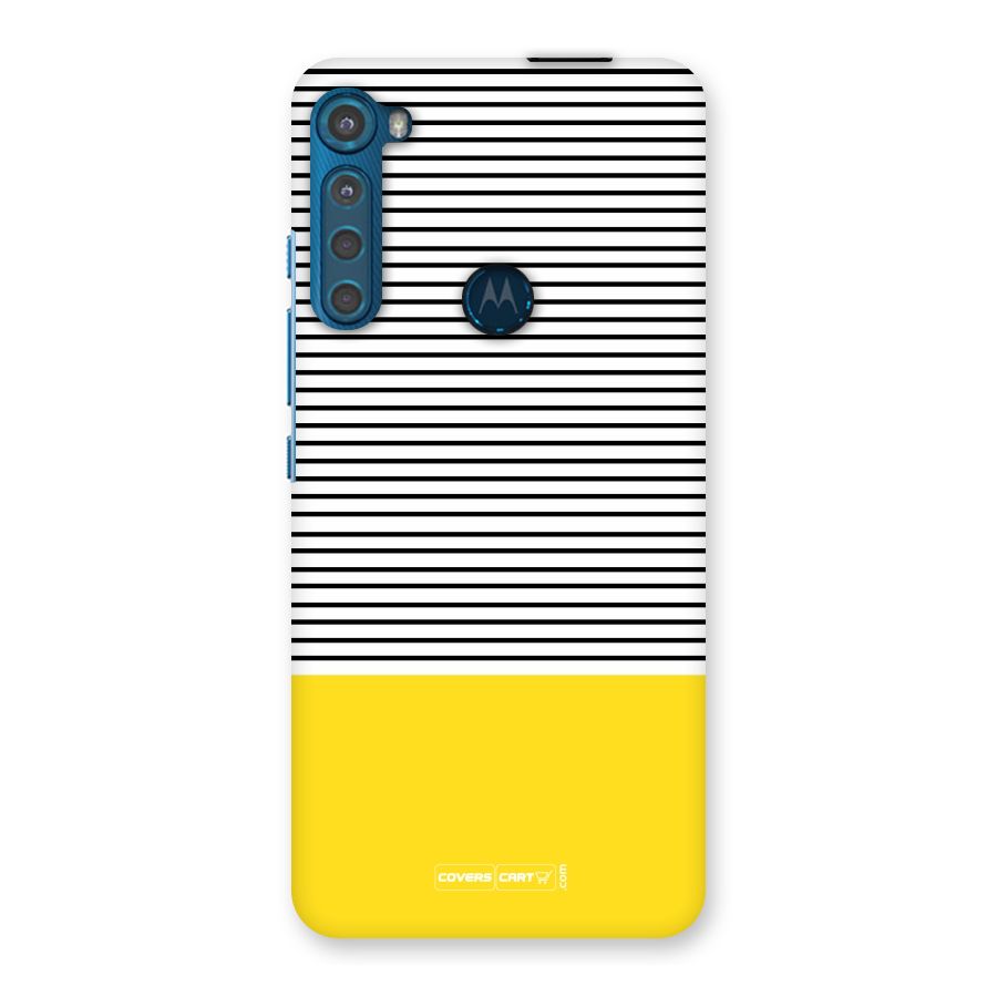 Bright Yellow Stripes Back Case for Motorola One Fusion Plus