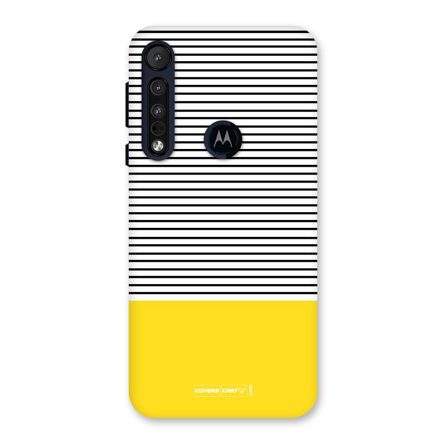 Bright Yellow Stripes Back Case for Motorola One Macro