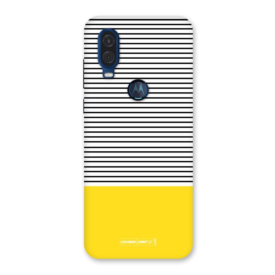 Bright Yellow Stripes Back Case for Motorola One Vision