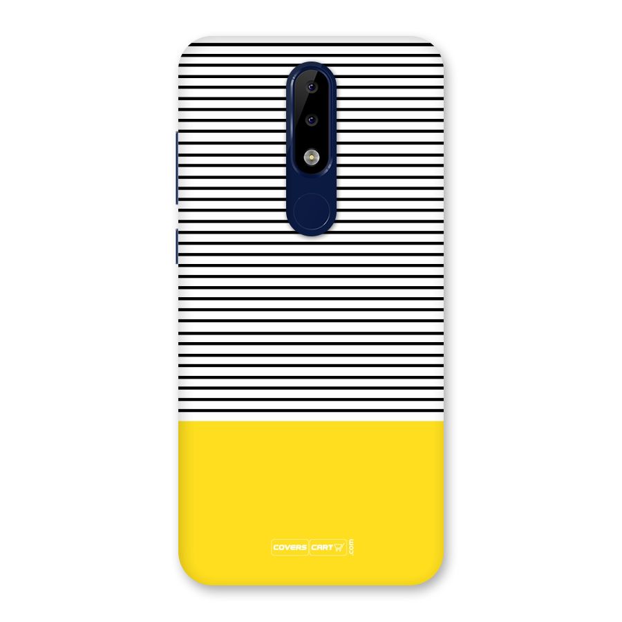 Bright Yellow Stripes Back Case for Nokia 5.1 Plus