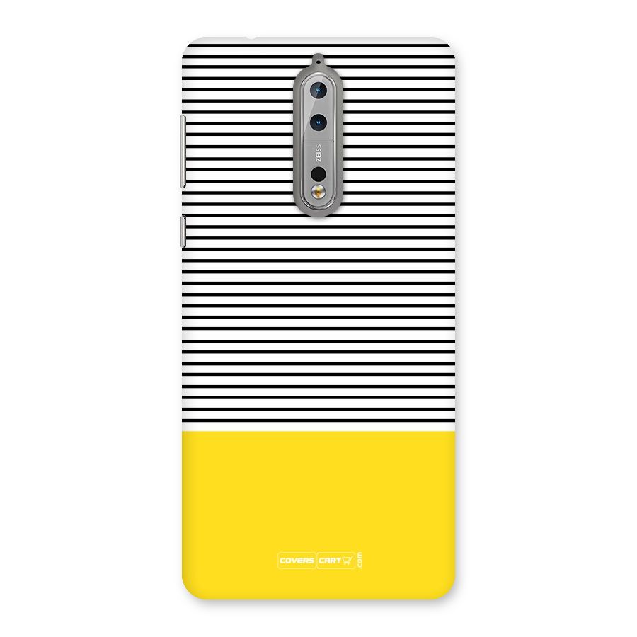 Bright Yellow Stripes Back Case for Nokia 8