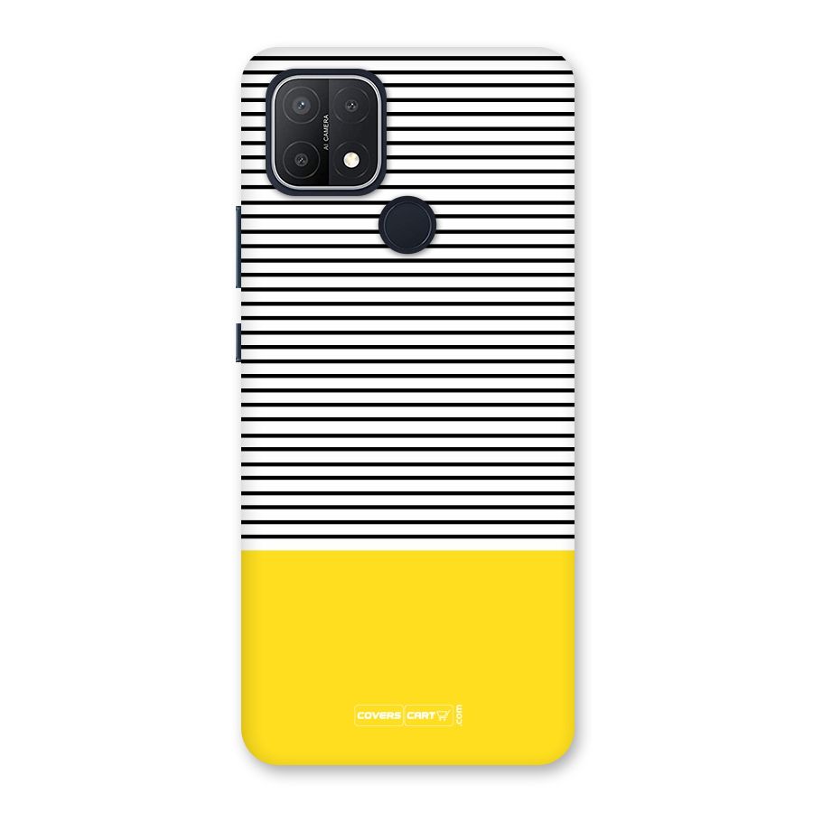 Bright Yellow Stripes Back Case for Oppo A15