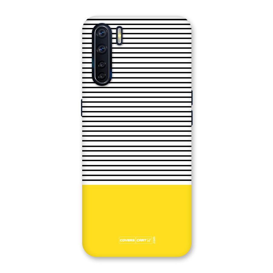 Bright Yellow Stripes Back Case for Oppo F15