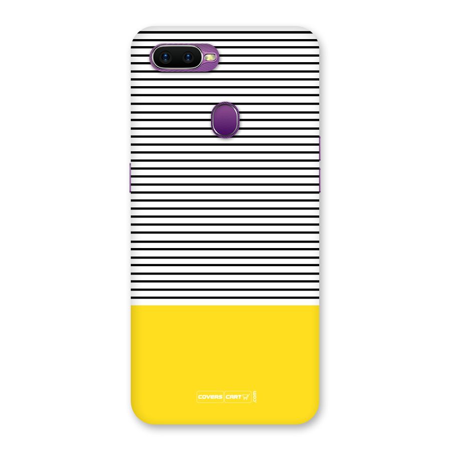 Bright Yellow Stripes Back Case for Oppo F9