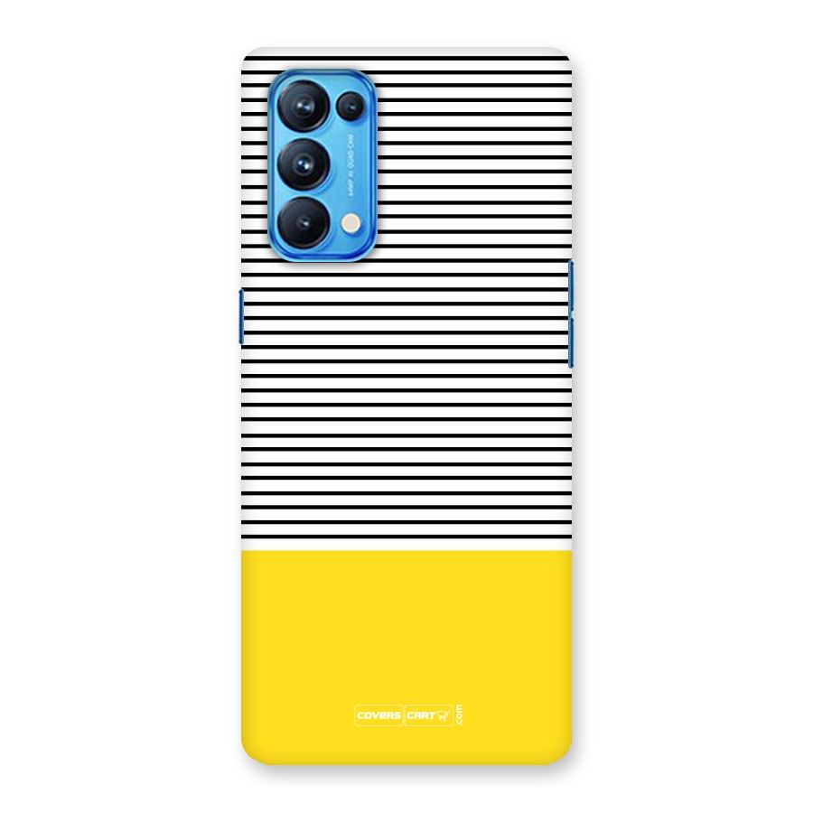 Bright Yellow Stripes Back Case for Oppo Reno5 Pro 5G