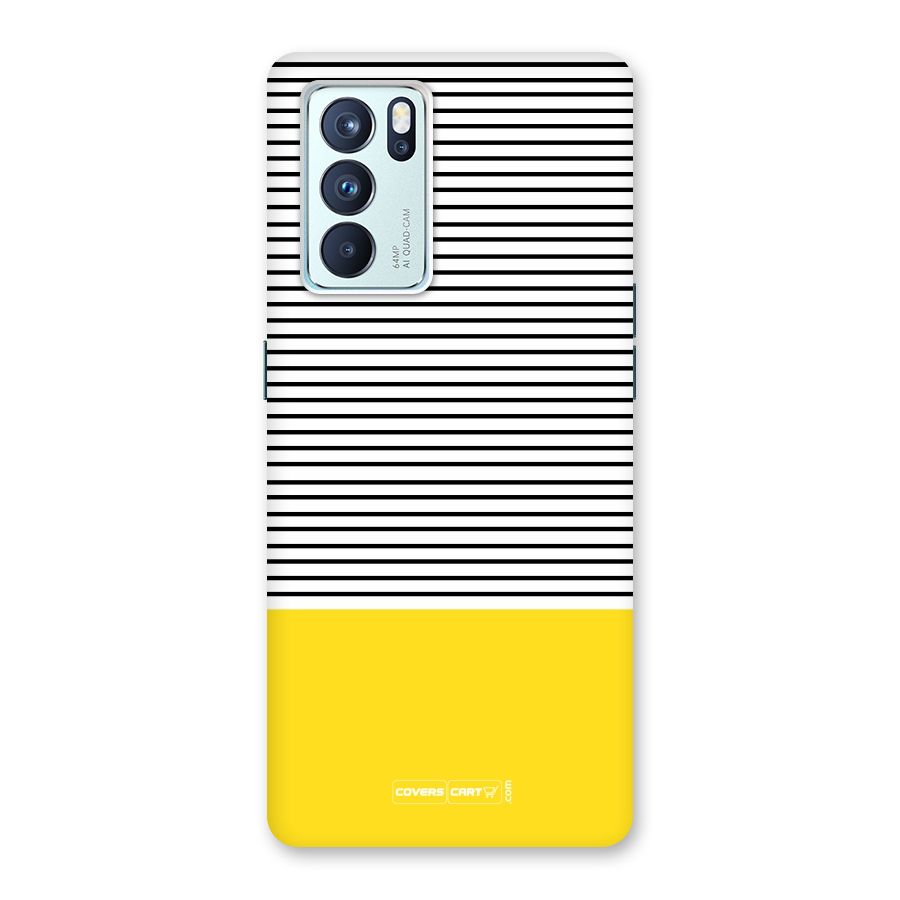 Bright Yellow Stripes Back Case for Oppo Reno6 Pro 5G