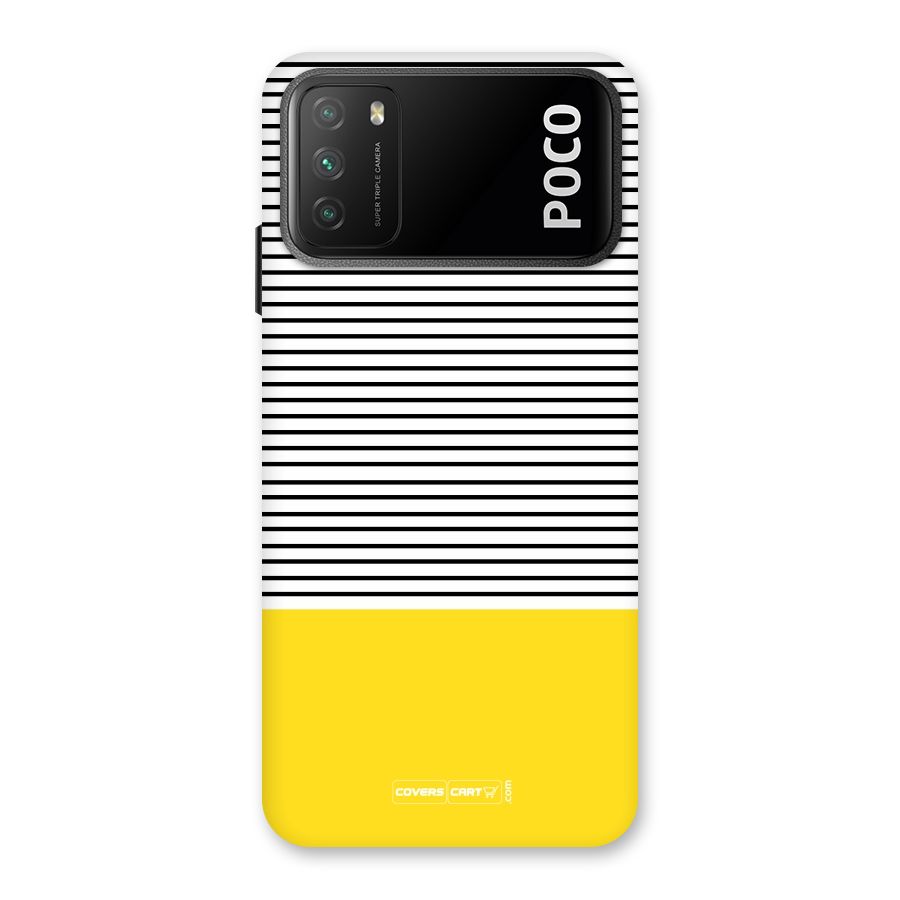 Bright Yellow Stripes Back Case for Poco M3