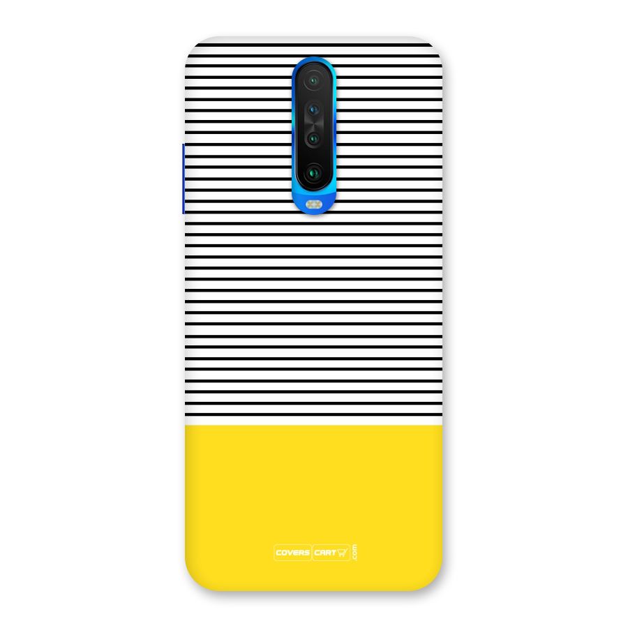 Bright Yellow Stripes Back Case for Poco X2