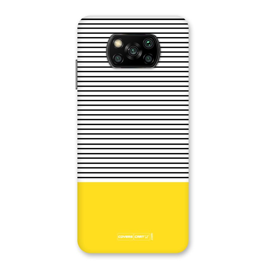 Bright Yellow Stripes Back Case for Poco X3