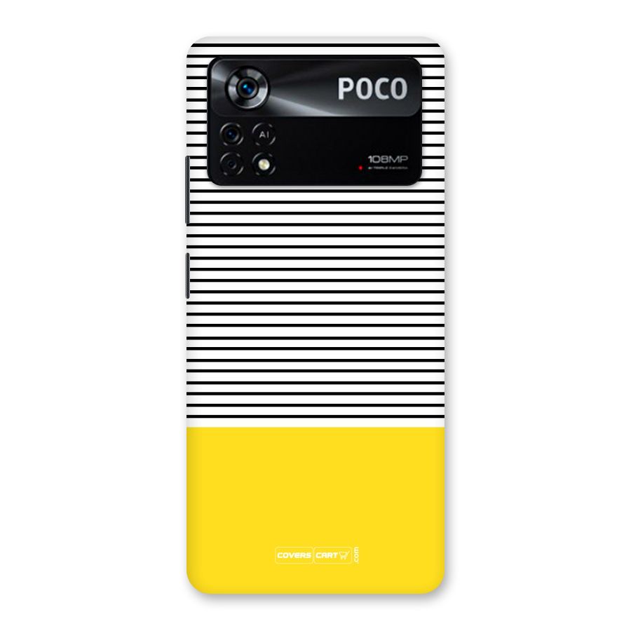 Bright Yellow Stripes Back Case for Poco X4 Pro 5G