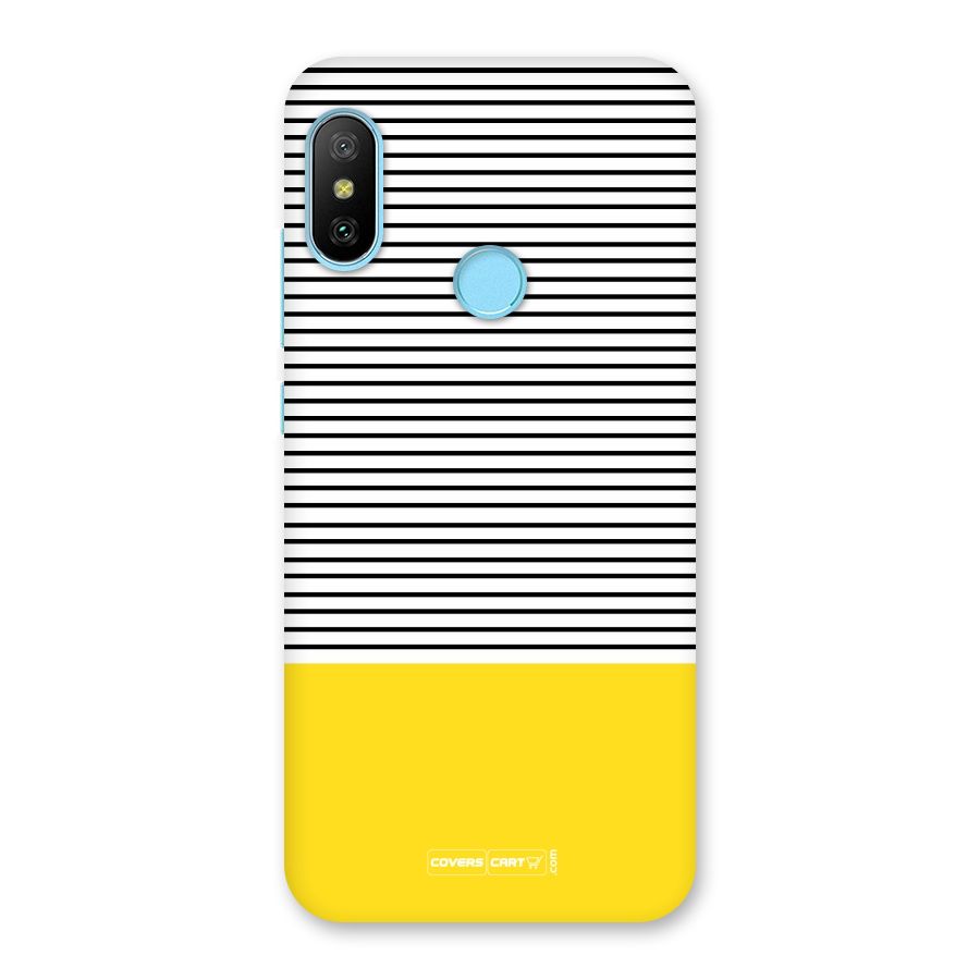 Bright Yellow Stripes Back Case for Redmi 6 Pro