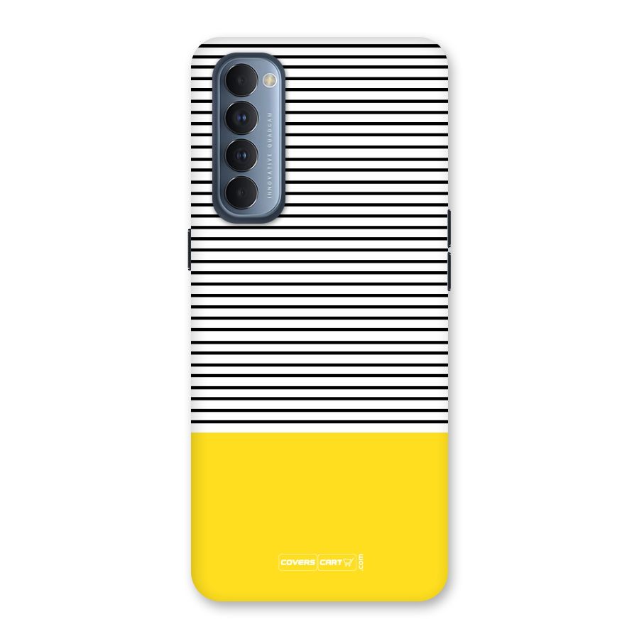 Bright Yellow Stripes Back Case for Reno4 Pro