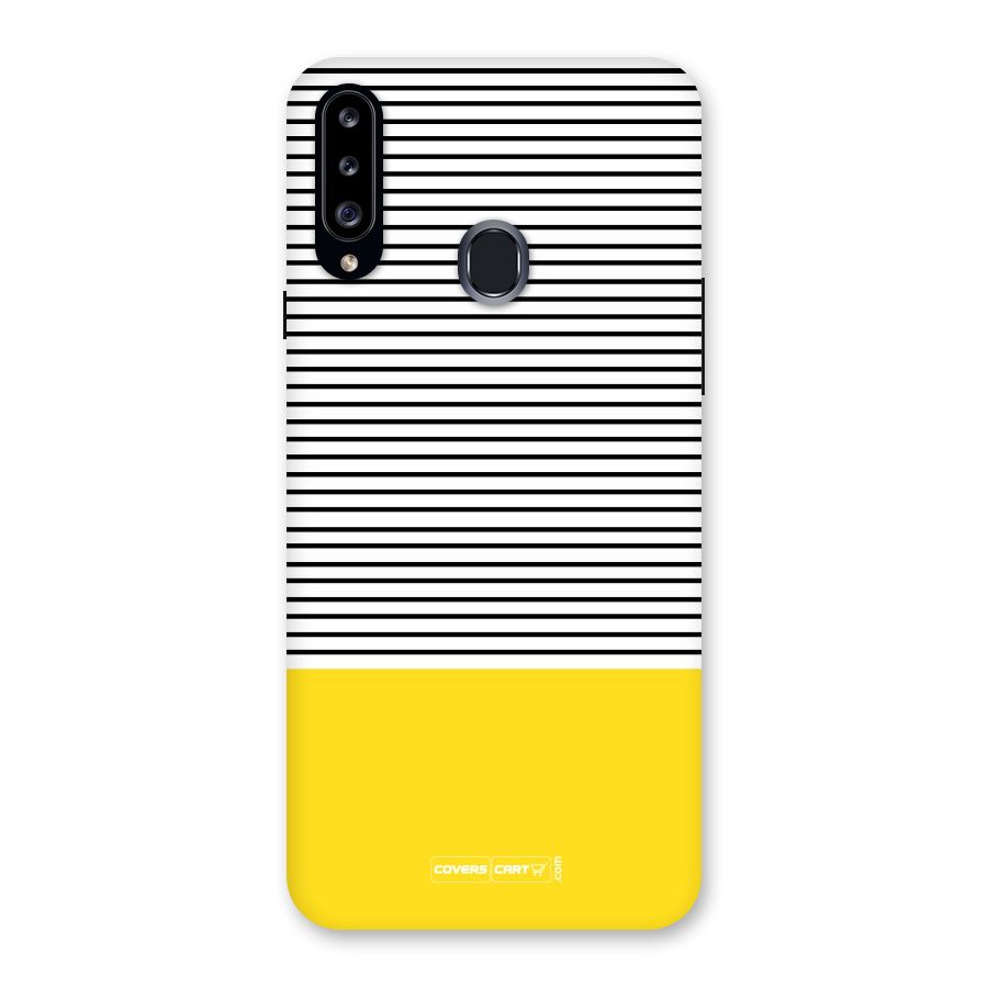 Bright Yellow Stripes Back Case for Samsung Galaxy A20s