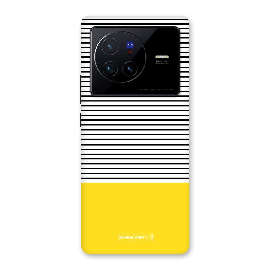 Bright Yellow Stripes Back Case for Vivo X80
