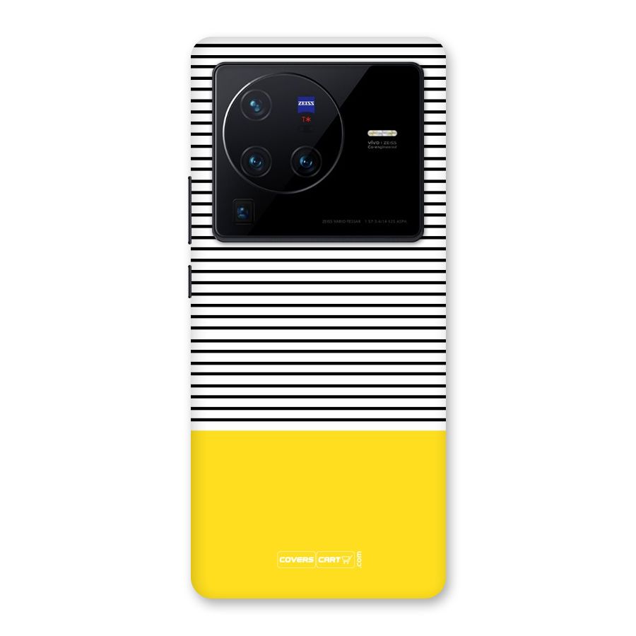 Bright Yellow Stripes Back Case for Vivo X80 Pro