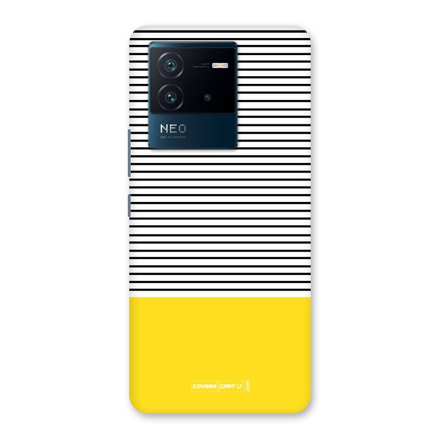 Bright Yellow Stripes Back Case for Vivo iQOO Neo 6 5G