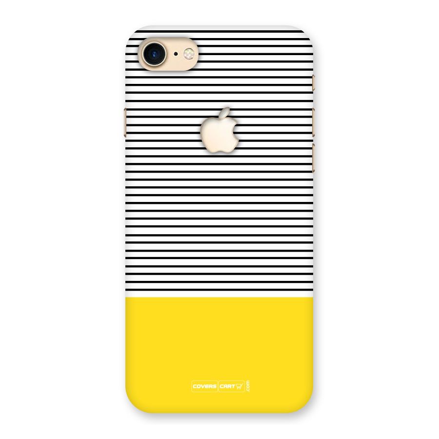 Bright Yellow Stripes Back Case for iPhone 7 Apple Cut