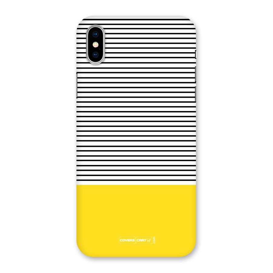 Bright Yellow Stripes Back Case for iPhone XS