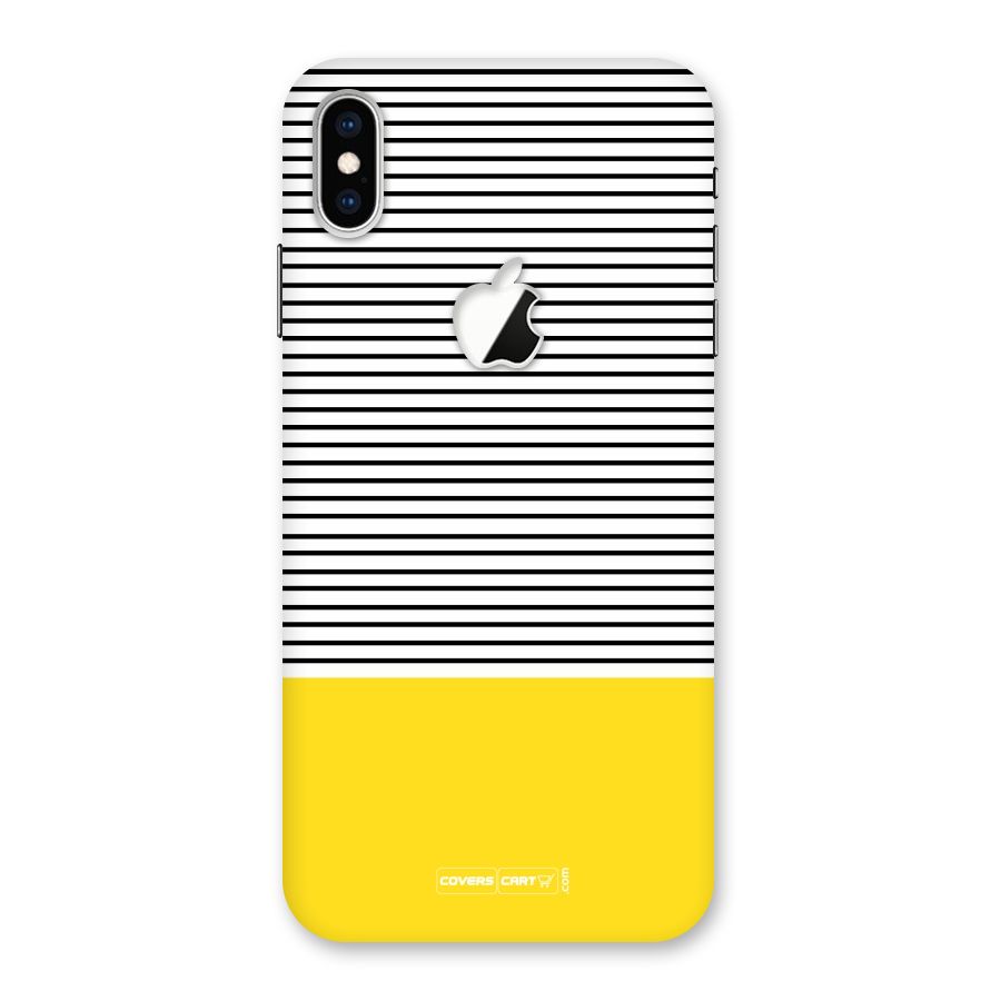 Bright Yellow Stripes Back Case for iPhone XS Max Apple Cut