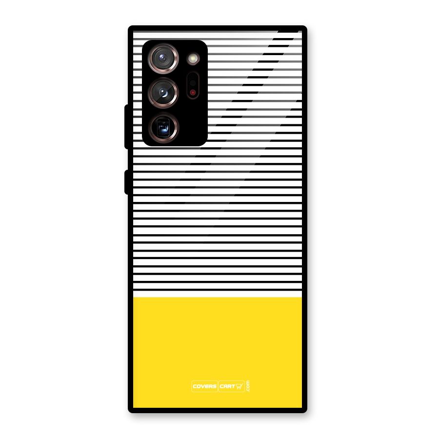 Bright Yellow Stripes Glass Back Case for Galaxy Note 20 Ultra