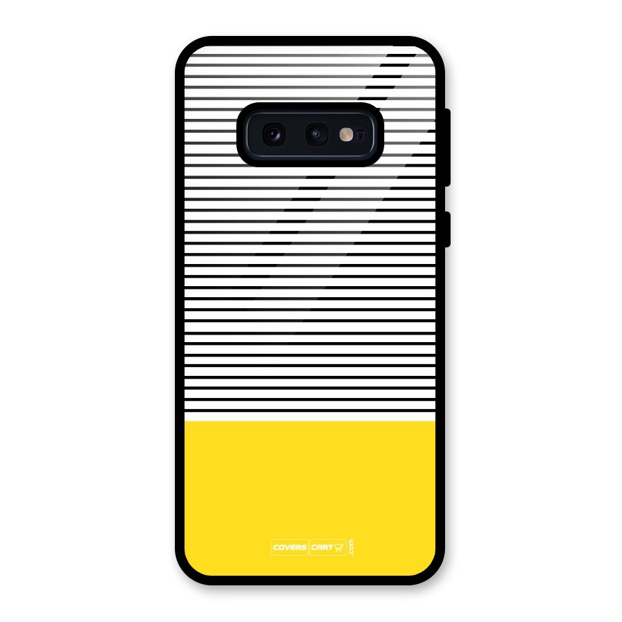 Bright Yellow Stripes Glass Back Case for Galaxy S10e