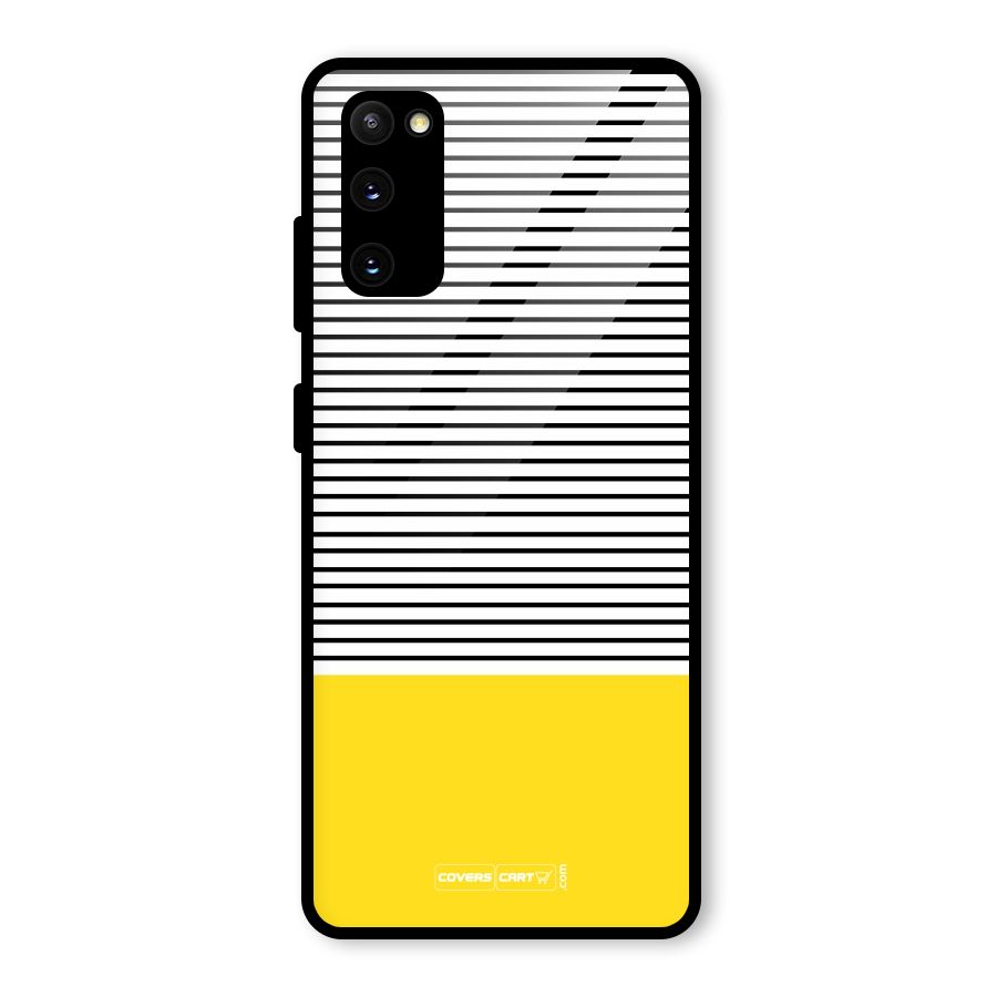 Bright Yellow Stripes Glass Back Case for Galaxy S20 FE 5G