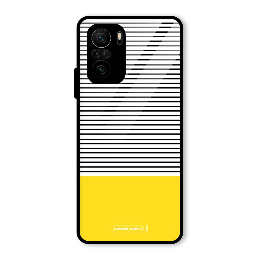Bright Yellow Stripes Glass Back Case for Mi 11x