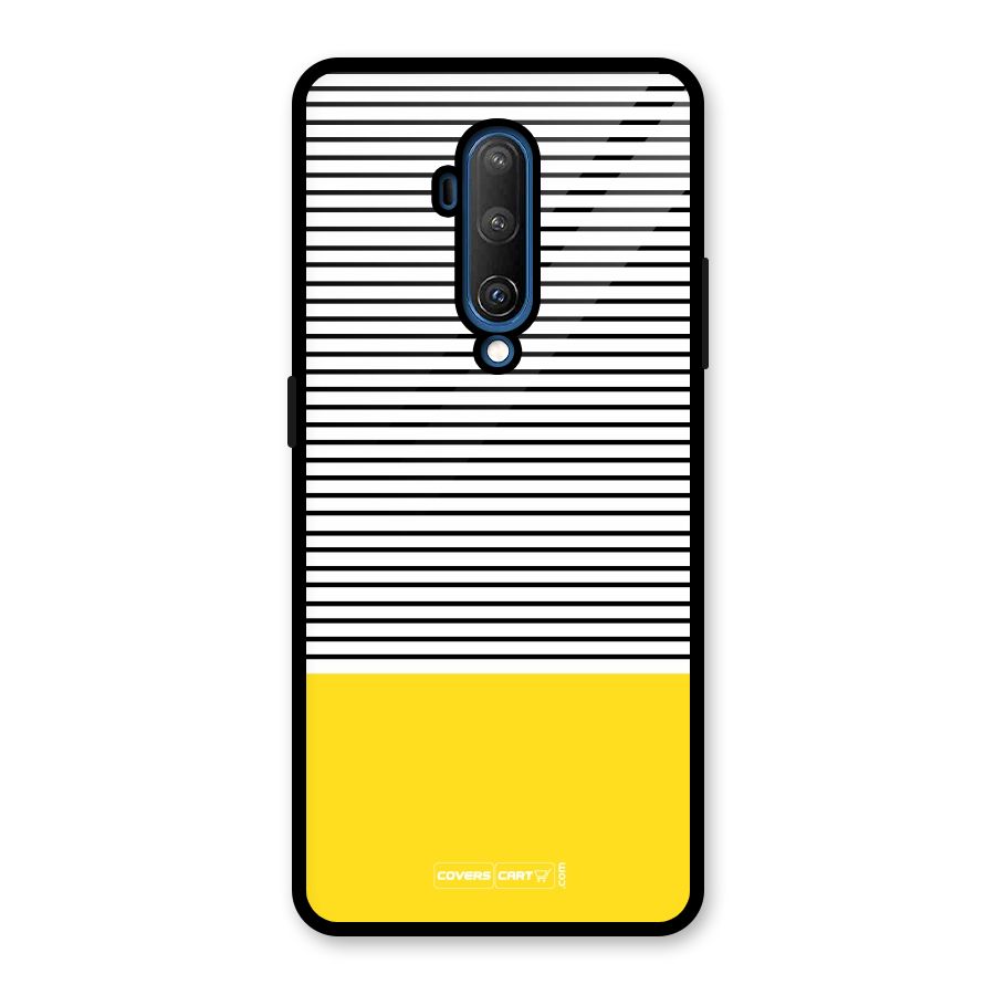 Bright Yellow Stripes Glass Back Case for OnePlus 7T Pro