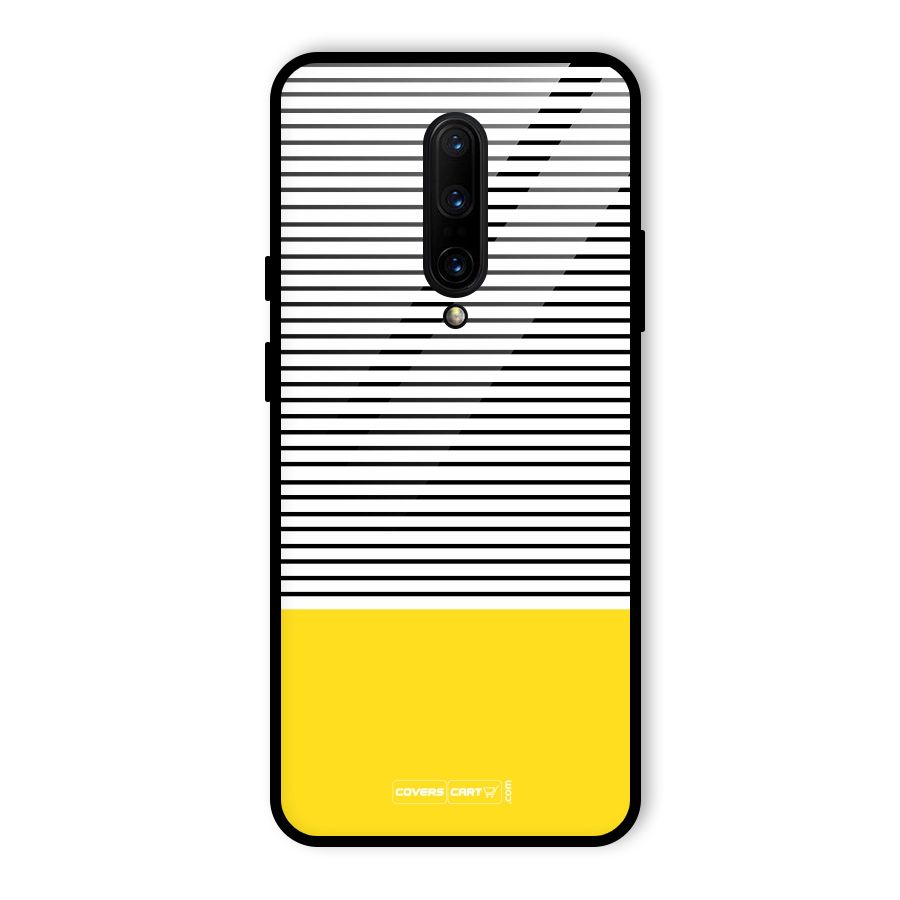 Bright Yellow Stripes Glass Back Case for OnePlus 7 Pro