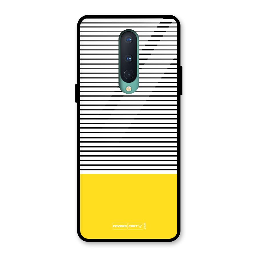 Bright Yellow Stripes Glass Back Case for OnePlus 8