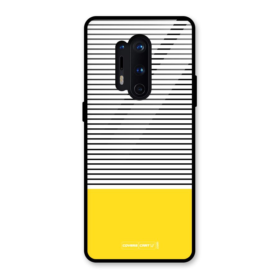 Bright Yellow Stripes Glass Back Case for OnePlus 8 Pro