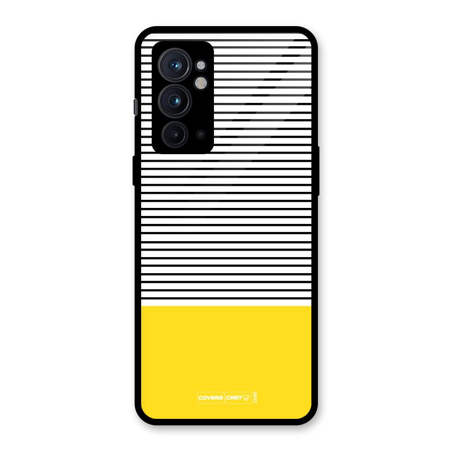 Bright Yellow Stripes Glass Back Case for OnePlus 9RT 5G