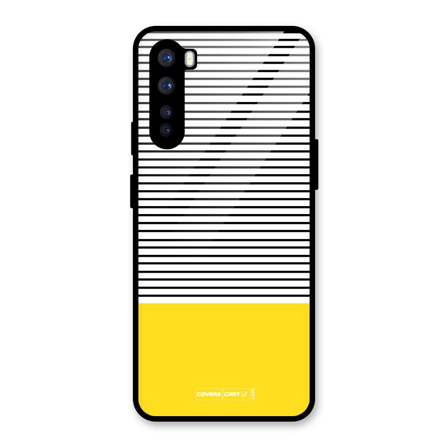 Bright Yellow Stripes Glass Back Case for OnePlus Nord