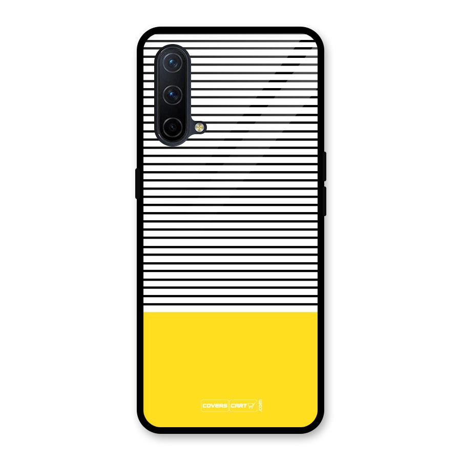 Bright Yellow Stripes Glass Back Case for OnePlus Nord CE 5G