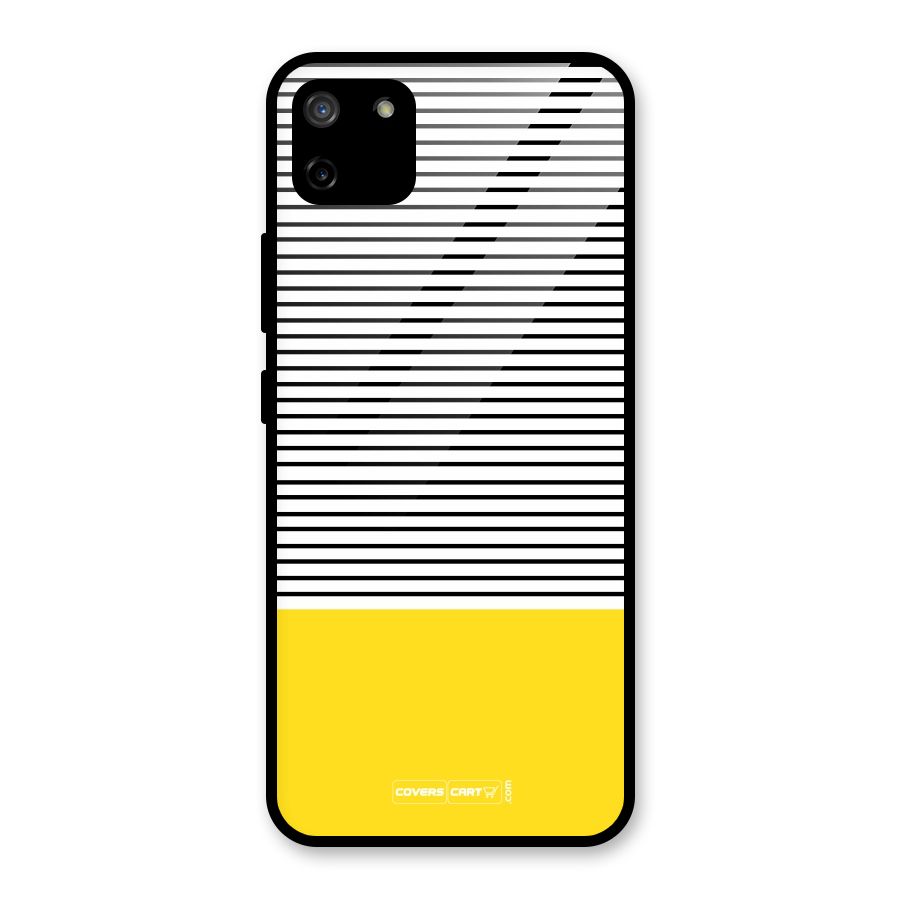 Bright Yellow Stripes Glass Back Case for Realme C11