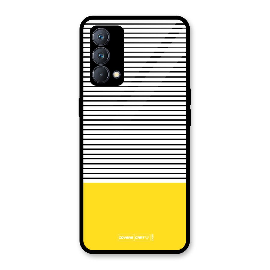 Bright Yellow Stripes Glass Back Case for Realme GT Master Edition