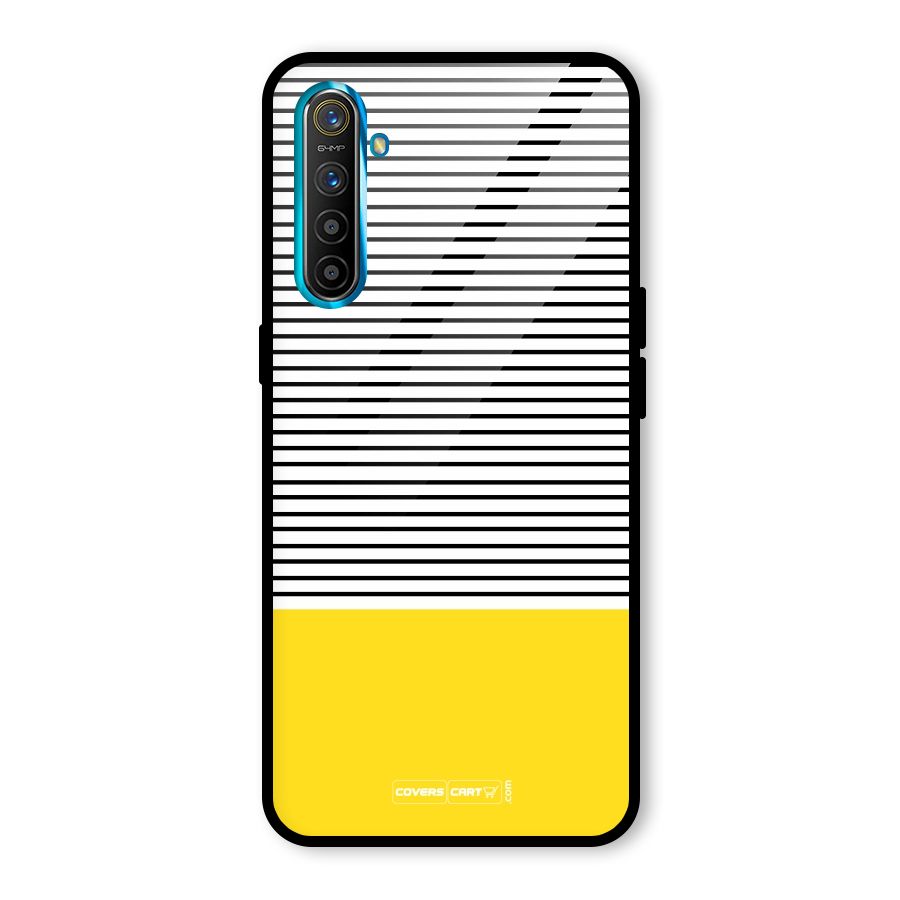 Bright Yellow Stripes Glass Back Case for Realme X2
