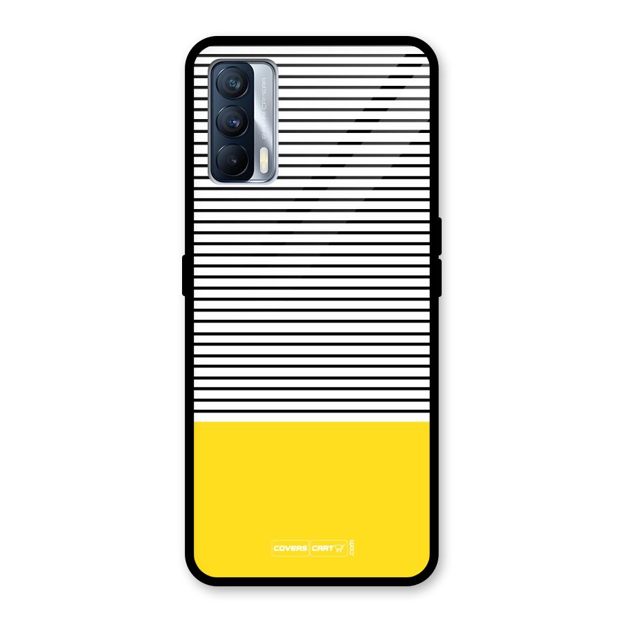 Bright Yellow Stripes Glass Back Case for Realme X7