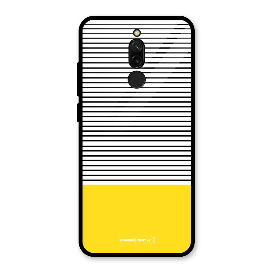 Bright Yellow Stripes Glass Back Case for Redmi 8