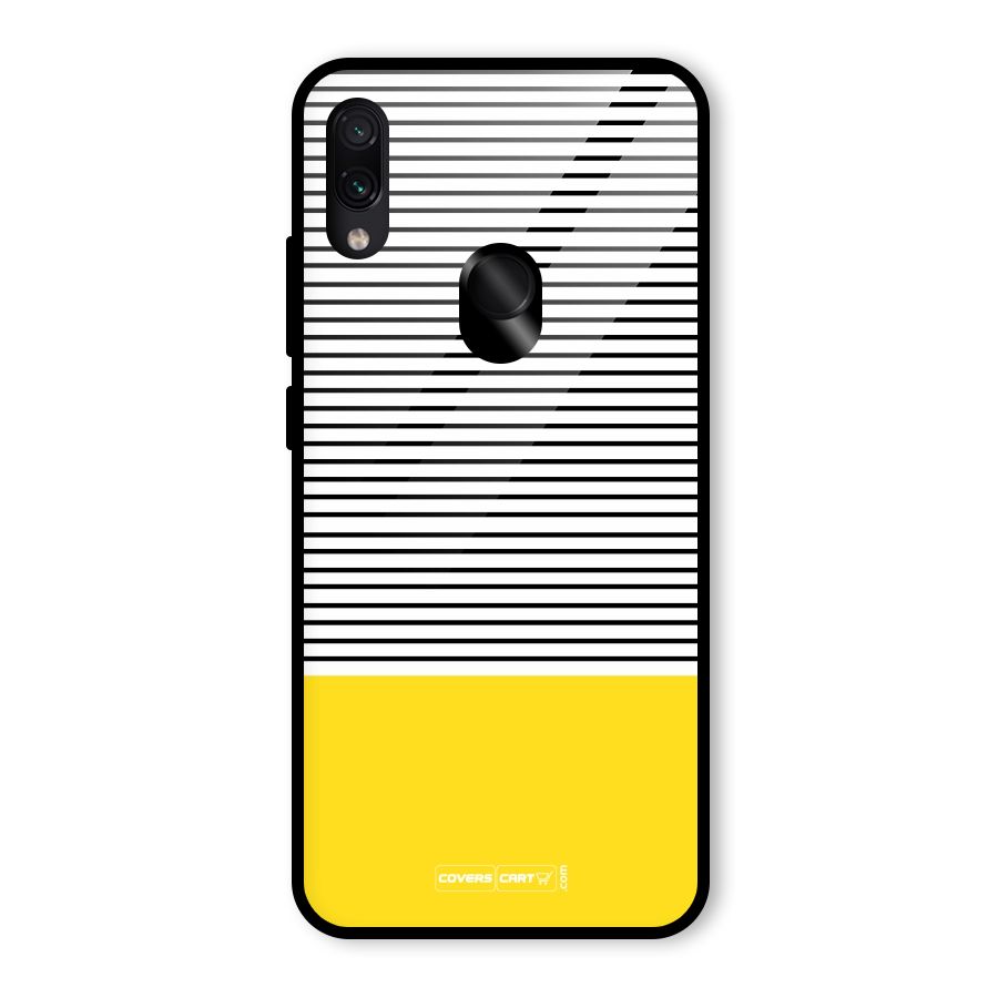Bright Yellow Stripes Glass Back Case for Redmi Note 7