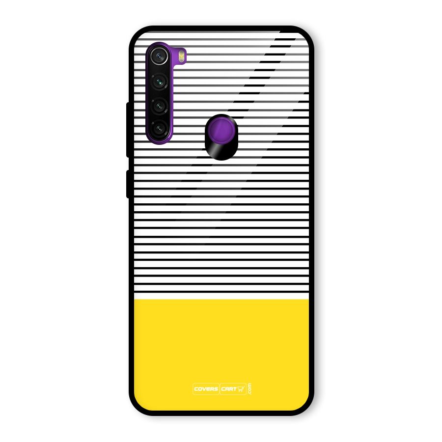 Bright Yellow Stripes Glass Back Case for Redmi Note 8