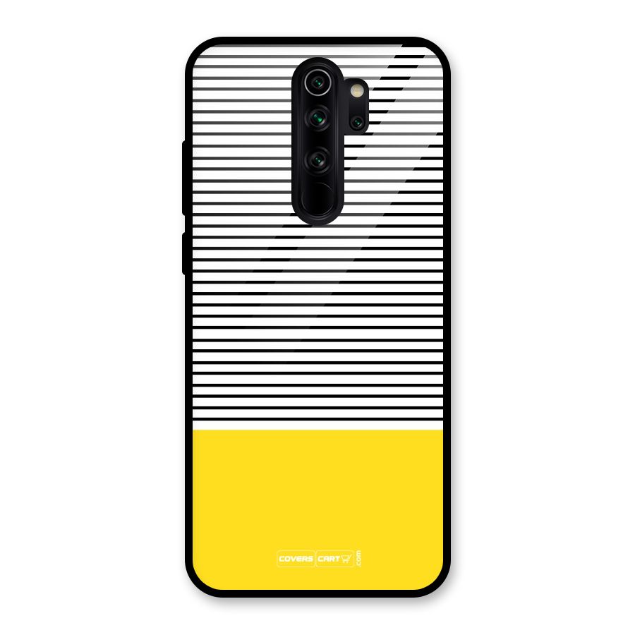 Bright Yellow Stripes Glass Back Case for Redmi Note 8 Pro