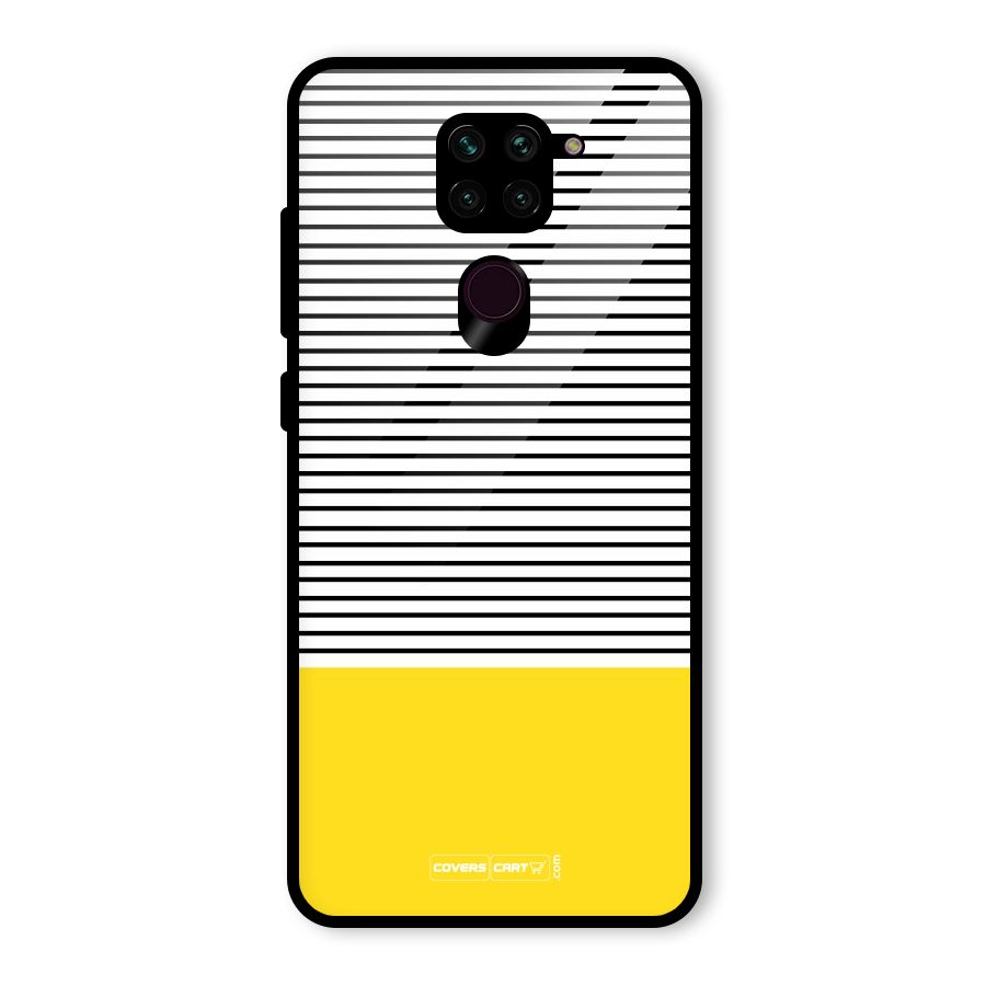 Bright Yellow Stripes Glass Back Case for Redmi Note 9