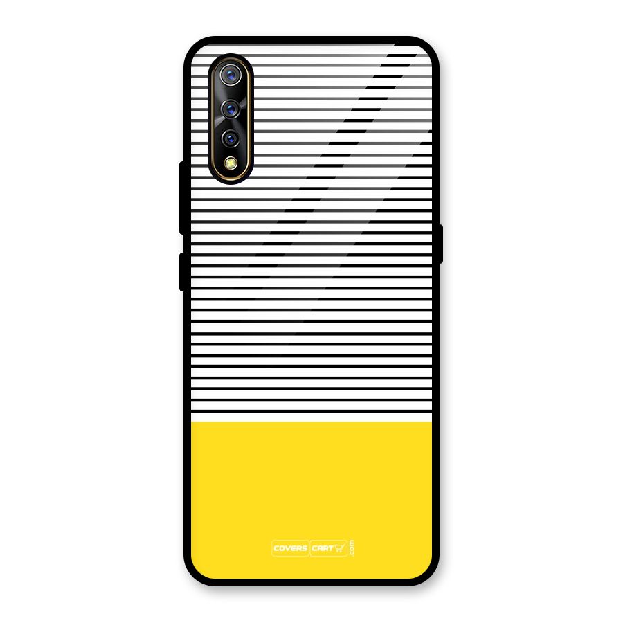 Bright Yellow Stripes Glass Back Case for Vivo S1