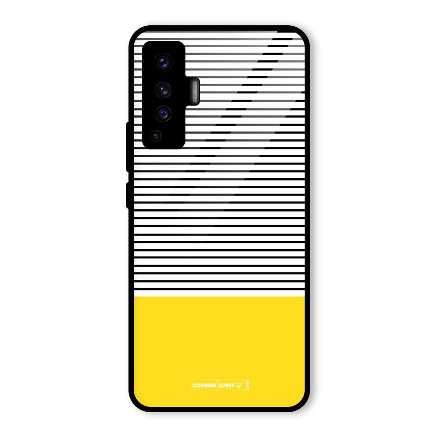 Bright Yellow Stripes Glass Back Case for Vivo X50
