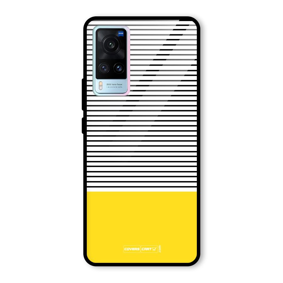 Bright Yellow Stripes Glass Back Case for Vivo X60